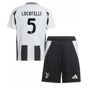 Juventus Manuel Locatelli #5 Hjemme skjorte til barn 2024-25 Kortermet (+ korte bukser)